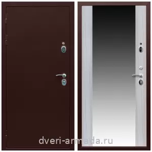 Входные двери толщиной 1.2 мм, Дверь входная утепленная Армада Люкс Антик медь / МДФ 16 мм СБ-16 Сандал белый