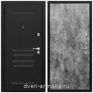 Входные двери толщиной 1.2 мм, Дверь входная Армада Экстра МДФ 10 мм ФЛ-243 Черная шагрень / МДФ 6 мм ПЭ Цемент темный