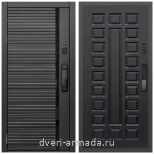 Современные входные двери, Умная входная смарт-дверь Армада Каскад BLACK МДФ 10 мм Kaadas K9 / МДФ 16 мм ФЛ-183 Венге