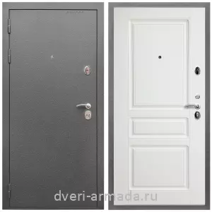 Современные входные двери, Дверь входная Армада Оптима Антик серебро / МДФ 16 мм ФЛ-243 Белый матовый