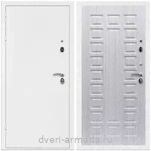 Белые, Дверь входная Армада Оптима Белая шагрень / МДФ 16 мм ФЛ-183 Дуб белёный