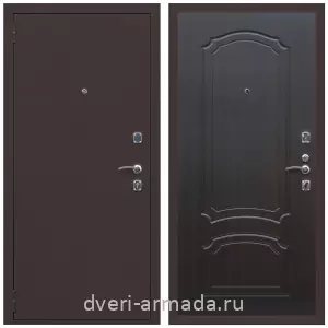 Входные двери с двумя петлями, Дверь входная Армада Комфорт Антик медь / МДФ 6 мм ФЛ-140 Венге