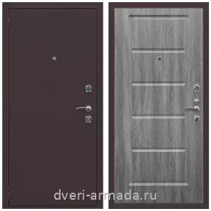 C порошковой окраской, Дверь входная Армада Комфорт Антик медь / МДФ 16 мм ФЛ-39 Дуб Филадельфия графит