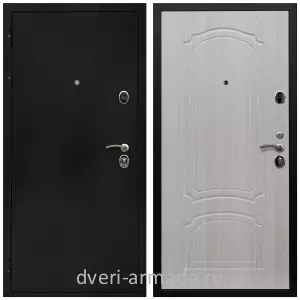 Входные двери с тремя петлями, Дверь входная Армада Престиж Черная шагрень / МДФ 6 мм ФЛ-140 Дуб белёный