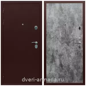 Входные двери с тремя петлями, Недорогая дверь входная Армада Люкс Антик медь / МДФ 6 мм ПЭ Цемент темный