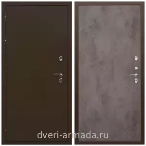 Дверь входная утепленная в частный дом Армада Термо Молоток коричневый/ ФЛ-291 Бетон темный морозостойкая