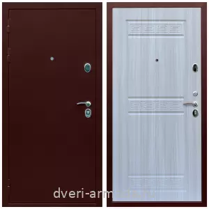 Недорогие, Дверь входная железная на дачу Армада Люкс Антик медь / МДФ 10 мм ФЛ-242 Сандал белый парадная