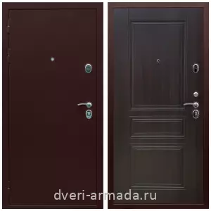 Недорогие, Дверь входная Армада Люкс Антик медь / МДФ 6 мм ФЛ-243 Эковенге наружная с утеплением в частный дом