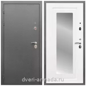 Входные двери со вставками, Дверь входная Армада Оптима Антик серебро / МДФ 16 мм ФЛЗ-120 Ясень белый