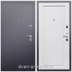 Левые входные двери, Дверь входная Армада Люкс Антик серебро / МДФ 16 мм ФЛ-119 Ясень белый