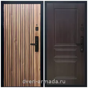 Умная входная смарт-дверь Армада Вектор МДФ 10 мм Kaadas S500 / МДФ 6 мм ФЛ-243 Эковенге