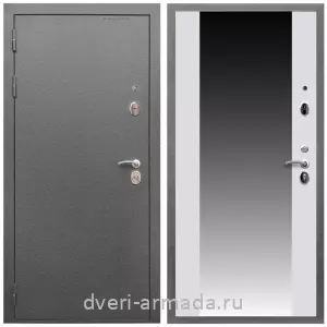 Для застройщика, Дверь входная Армада Оптима Антик серебро / МДФ 16 мм СБ-16 Белый матовый