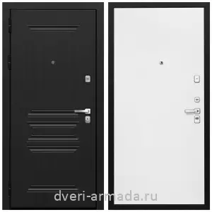 Входные двери МДФ с двух сторон, Дверь входная Армада Экстра МДФ 10 мм ФЛ-243 Черная шагрень / МДФ 10 мм Гладкая белый матовый