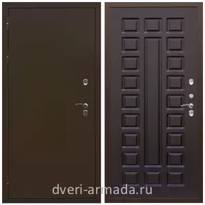 Для коттеджа, Дверь входная уличная в дом Армада Термо Молоток коричневый/ МДФ 16 мм ФЛ-183 Венге для дачи с панелями МДФ стандартного размера