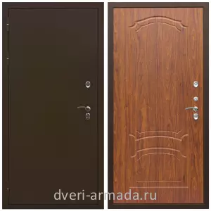 Дверь входная уличная в частный дом Армада Термо Молоток коричневый/ ФЛ-140 Мореная береза трехконтурная