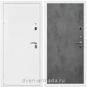 Входные двери толщиной 1.5 мм, Дверь входная Армада Оптима Белая шагрень / МДФ 10 мм ФЛ-291 Бетон темный