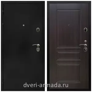 Входные двери с тремя петлями, Дверь входная Армада Престиж Черная шагрень / МДФ 6 мм ФЛ-243 Эковенге