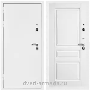 Современные входные двери, Дверь входная Армада Оптима Белая шагрень / МДФ 16 мм ФЛ-243 Белый матовый