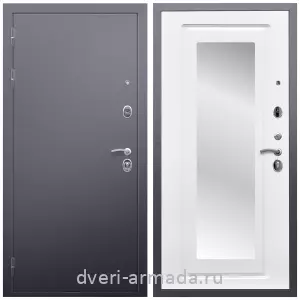 Правые входные двери, Дверь входная Армада Люкс Антик серебро / МДФ 16 мм ФЛЗ-120 Ясень белый взломостойкая на заказ